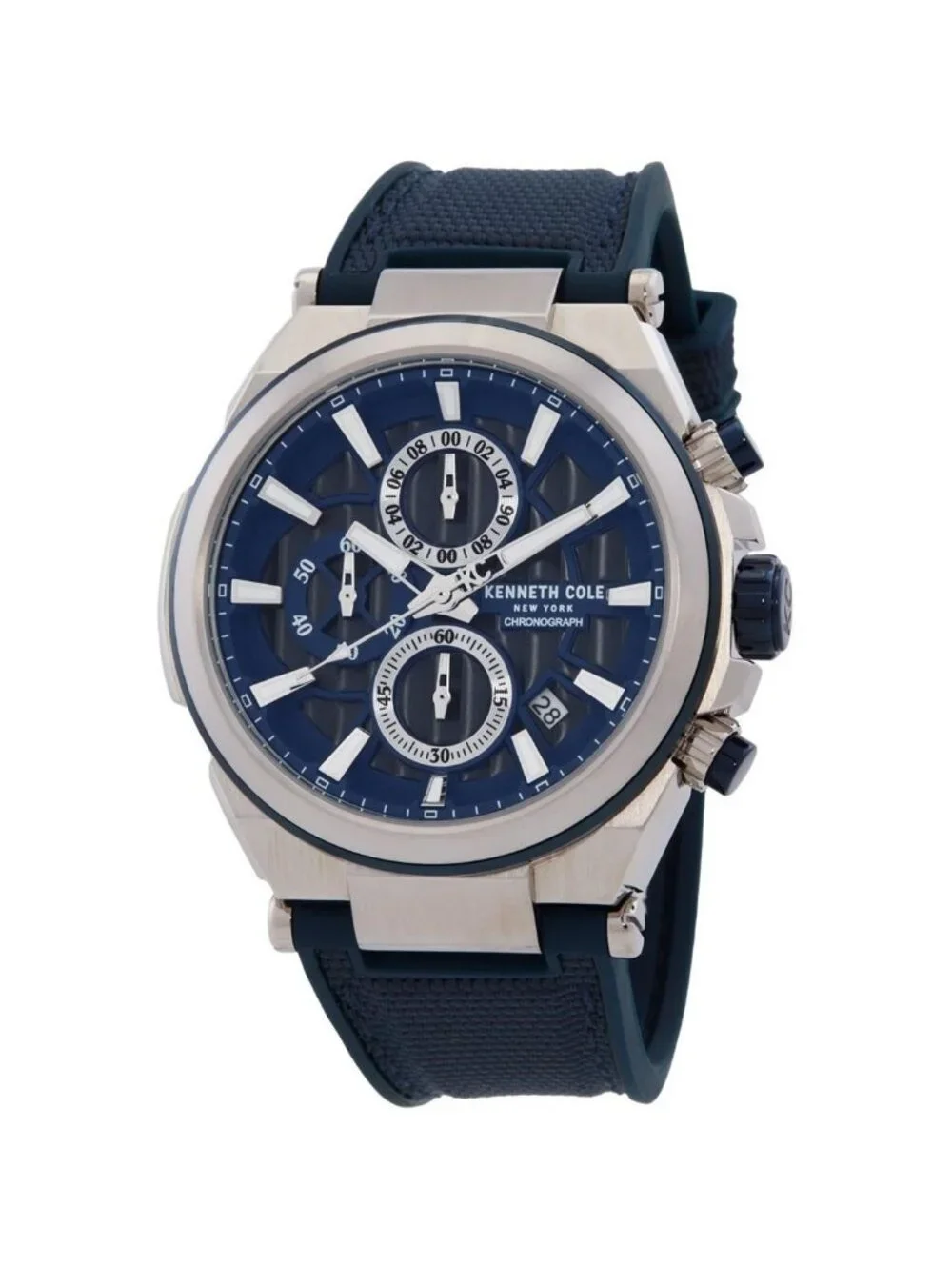 NWT Kenneth Cole New York Chronograph Quartz Blue Dial Men's Watch